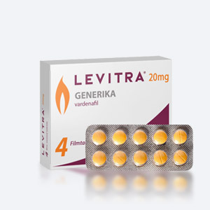 Blister mit Levitra Generika Pillen 20mg