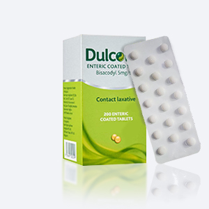 Schachtel mit Dulcolax (Bisacodyl) - Tabletten