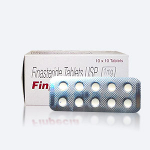 Verpackung und Blister mit Tabletten Finpecia (Finasterid) 1 mg