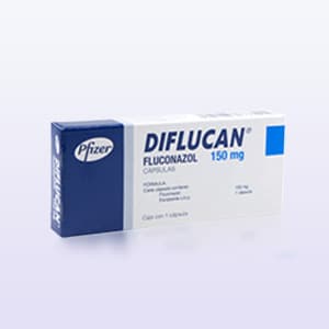 Verpackung von mit Kapseln Diflucan (Fluconazol) 