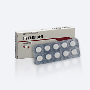 Verpackung mit Anweisungen zum Medikament Hytrin