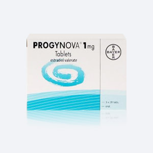 Verpackung von Progynova (Estradiol) 1mg Tabletten
